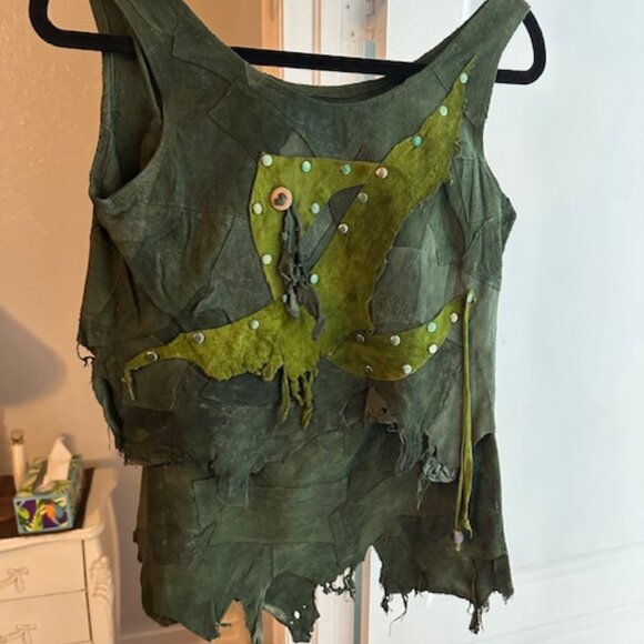 Handmade shammy leather skirt and top - Picture 1 of 2